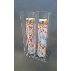 Espositore porta coppette gelato in Plexiglass 2 colonne